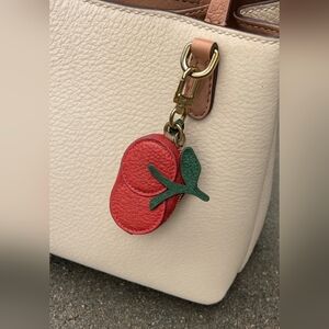 Piper K Red Cherry Zip Around Coin Pouch Bag Charm